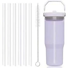 Straws ONLY Compatible With 20oz IceFlow Flip Tumbler (Old Model) - Not IceFlow 2.0 Flip 20oz - Accessories Set Includes 6 Hard Straws+ 1 Cleaning Brush - 20oz (Mẫu cũ) - Xem 2