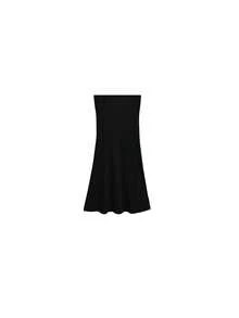 Vestido largo sirena cuello U ajustado cintura barril estilo chica sexy callejero efecto alargador - Negro - Ver 3