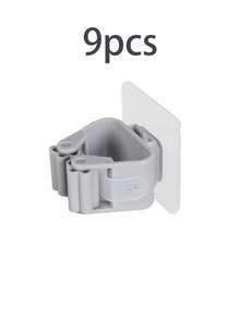 Giá treo chổi lau nhà tắm 1/3/6/9 chiếc, không cần khoan, giá đựng chổi lau nhà chắc chắn, gắn tường, kiểu dáng mới cho phòng tắm gia đình. - Nhiều màu - Xem 15
