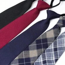 5pcs Boy's Necktie Pre-Tied Adjustable Neck Strap Tie For Wedding Graduation School Uniforms - Black - View 5