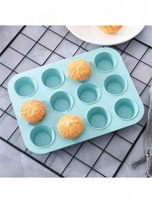 1/6pcs Gray Silicone Baking Mold Set, Easy Release, With Non-Slip Heat-Resistant Handles, Reusable, Only For Making Cakes, Donuts, Etc., Suitable For Home Kitchen Baking, Birthday Cakes And Dessert Making - Grey - View 6