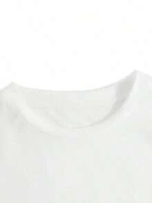 Short-Sleeved T-Shirt With Round Neck And Bridal Text Design, Casual Loose Fit, Bridal Party Gift, Fashionable T-Shirt For Wedding Season, Casual Summer Short-Sleeved T-Shirt, White Color, 100% Cotton. - 白色 - 查看 6