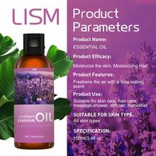 LISM Chai 100ml/30ml Tinh dầu oải hương cao cấp, 100% nguyên chất tự nhiên, thích hợp dùng cho máy khuếch tán, máy tạo độ ẩm, phong cách tự nhiên | Tinh dầu dưỡng da, quà tặng ngày lễ - tinh dầu oải hương - Xem 6