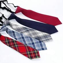 5pcs Boy's Necktie Pre-Tied Adjustable Neck Strap Tie For Wedding Graduation School Uniforms - Grid - View 5