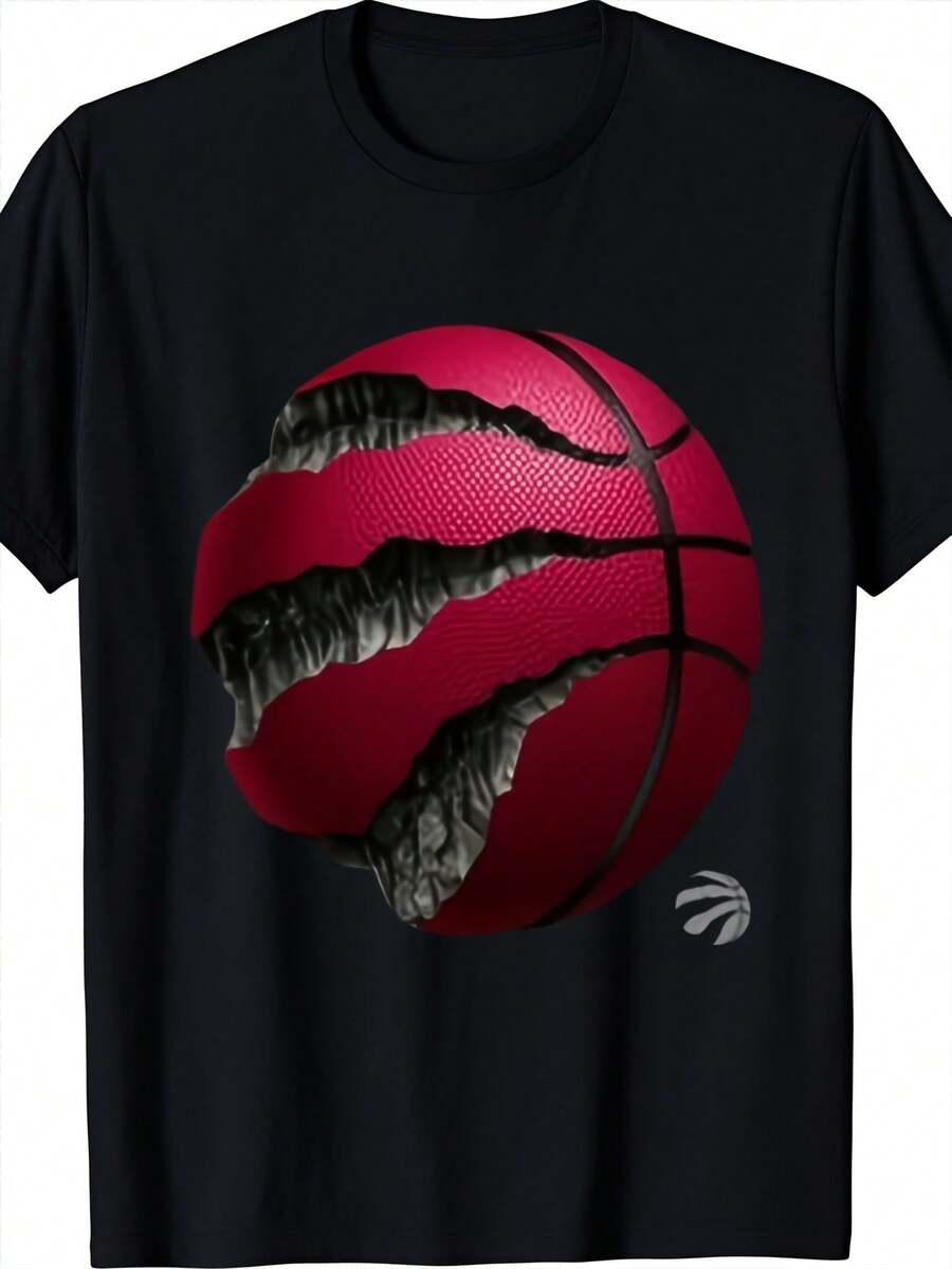 Camiseta deportiva negra para hombre, fanático de los Raptors, mascota de medianoche, estampado gráfico, cuello redondo suave, manga corta, camiseta casual para el día del juego, regalo de San Valentín