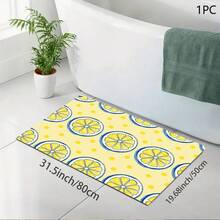 1pc Lemon Print Absorbent Mat/Drying Mat For Coffee Maker, Dishes - Polyester Absorbent Desktop Protective Mat With Rubber Anti-Slip Pad, For Kitchen Counter Decor, Home Bar And Dining Table - Multicolor - View 11
