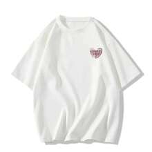 Blusa Juvenil Para Dama Con Diseño De ESCUDO HEART, Prenda Fresca Y Ligera Elaborada A Base Tela Poliester Algodon Para Uso Diario. - Blanco - Ver 6