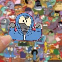 SpongeBob SquarePants 50张美人鱼贴纸，趣味防水贴纸，可用于DIY，独特装饰笔记本电脑、行李箱、笔记本和日常用品。防水防刮，易于粘贴和移除。送给朋友的可爱有趣礼物，也是开学季和情人节的最佳选择。 - 彩色 - 查看 7