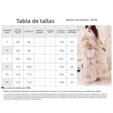 Vestido largo primavera 2026, estilo retro lunares con mangas abullonadas y cintura ajustada - Blanco - Ver 5