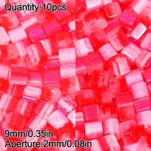 10pcs 8*8mm Mixed Color Color-Changing Galaxy Square Acrylic Beads With Holes, Decorative Handmade Beads For DIY Jewelry Making - DIY Beads - View 10