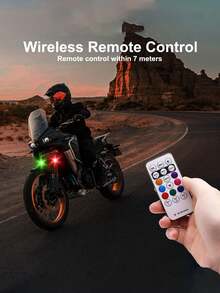 1 Set Motorcycle RGB LED Warning Light, Waterproof Remote Control Atmosphere Light, USB Mini Indicator Light, Drone & Car Night Warning Light - Airplane Light - View 5