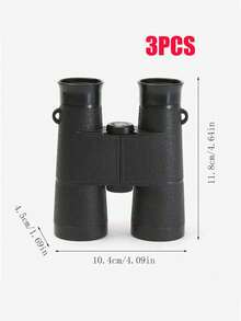 6x35 Jumelles portables pour l'extérieur, jumelles noires haute définition, mise au point fixe en plastique, équipement de chasse, essentielles pour le camping et les voyages - Noir - Voir 16