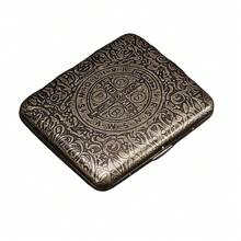 Vintage European-Style Peony Design Brass Cigarette Case - Double-Sided Floral Pattern, Shatterproof And Moisture-Proof, An Elegant Gift For Boyfriend, Father, Or Lover, Smoking Accessory | Vintage Style | Durable Brass, Cigarette Case - Constantine - Xem 11