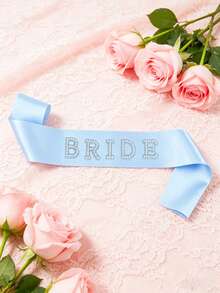 1pc Crystal Embellished Bride Shoulder Strap, Single Party Supplies, Bridal Shower Decoration, Bridesmaid Accessory, Wedding Party, Decor - Multicolor - View 7