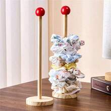 Wooden Hair Tie Organizer Rack, High-Quality Hair Accessories Display Stand For Scrunchies, Hair Clips, Hair Claw - Multicolor - View 11