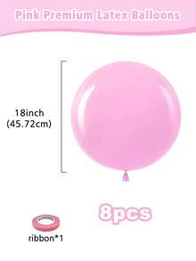 2/4/6/8/18 Pcs Pink Giant Latex Balloons, 18/36 Inches Extra Large Latex Balloons For Gender Reveal, Photo Shoots, Birthday, Bride Gifts, Wedding Anniversary, Baby Shower, Engagement Party Decorations - Pink - View 10