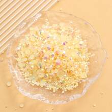 2MM-6MM 混合尺寸 2000顆/包 圓形平底樹脂水鑽 果凍糖 AB色 亮面亮片 DIY 寶石鑽石，可黏貼於衣物、包包、鞋子、馬克杯、瓶子、保溫杯、手機、DIY配件 - 香檳47 - 查看 7
