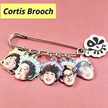 COR/TIS Idol Portrait Multi-Layer Acrylic Large Brooch Pin, K-Pop Fan Support Accessory For Sweatshirts, Canvas Bags, Coats, Denim Jackets, Versatile Matching Jewelry, Best Friend/Fan Gift For Birthdays And Holidays, Niche Thoughtful Gift - Multicolor - View 10