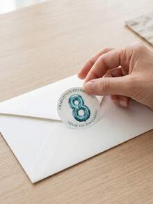 Adesivos personalizados de agradecimento de aniversário (8/20/40 unidades), etiquetas personalizadas com números para balões, adesivos para sacolas de festa, adesivos redondos autocolantes de aniversário, adesivos de agradecimento pela presença. - multicolorido - Ver 5