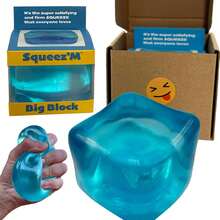 Big Block Squishy Cube, JumboSensory Fidget Toy, 35% Larger ThanStandard, Stress Relief Hand Toys ForAnxiety, Classroom Prizes, ASTMCertified - 藍色 - 查看 6