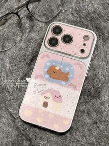Cute Running Dog Cartoon Design Shock-Proof Phone Case For IPhone 15/16/17 - Multicolor - View 1