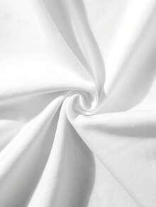 Camiseta manga corta cuello redondo 100% algodón, estampado trendy, tejido ligero y ventilado, estilo moda casual, apta para vida diaria, salidas informales y citas en primavera, verano y otoño - Blanco - Ver 6