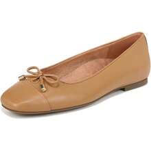 Vionic Women's Klara Ballet Flat - 棕色納帕皮革 + 6.5 - 查看 1