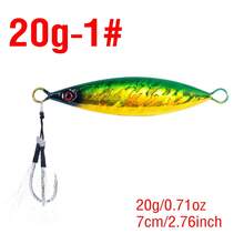 1 pieza Señuelo de pesca de metal con recubrimiento láser que se hunde, cebo artificial para pesca de mar, lanzamiento y jigging - 1# - Ver 14