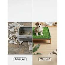 1pc Reusable Pet Training Grass Pad, Washable Dog Toilet Mat, Synthetic Grass Pad Suitable For Indoor And Outdoor Environments (Fits Drawer-Style Toilet Box, Frameless) - Army Green - View 10
