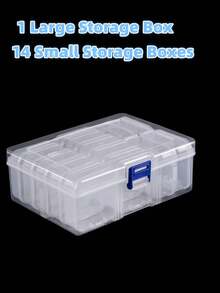 1/15/16/31 piezas Cajas de almacenamiento de plástico transparente de uso múltiple, Contenedores de almacenamiento de cuentas transparentes mini con tapas con bisagras, Cajas de suministros de artesanía transparentes rectangulares para organizar pendientes, anillos, joyería y accesorios de arte de uñas - Multicolor - Ver 11