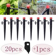 Automatic Irrigation Dropper, Garden Lawn Flower Bed 1/4 "Irrigation Dropper, Micro Spray Adjustable 360 Degree 8-Hole Full Circulation Water Flow Irrigation Dropper, Micro Spray Drip Irrigation System Accessories - Floor-mounted Drip Head - View 9