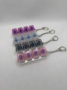1 pieza Adorno de tecla multicolor para alivio del estrés - Colgante de tecla de teclado mecánico - Regalo del Día de San Valentín y accesorio de moda - Mezcla de colores - Ver 7