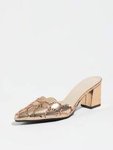 Giày sandal cao gót nữ, giày cao gót màu vàng, giày mũi nhọn bóng bẩy đính hạt hình quạt, dép cao gót hở mũi thời trang, giày cao gót màu vàng chất liệu PU, giày dự tiệc cao cấp thoải mái, thanh lịch, sang trọng, sandal đế dày mùa cưới, sandal mùa hè cho hẹn hò, dự tiệc, trang phục trang trọng, giày đế dày nữ, sandal cao gót, giày cao gót mũi nhọn, giày nữ, dép hở gót nữ, sandal cao gót thanh lịch dành cho nữ. - Hoa hồng vàng - Xem 6