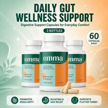 Premium Emma By Enclave BioActives Digestive Support Capsules, 60 Count, Bloating Relief & Daily Gut Regularity Support - 3瓶 - 查看 1
