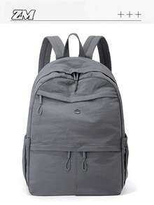 [Multiple Colors Available] Minimalist Lightweight Backpack, Easily Fits Laptop Or Books/Files; Effectively Distributes Weight For Comfortable Long-Term Wear. Suitable As A Student Backpack, Office Commuter Bag, Or Weekend Travel Pack. Fashionable And Practical All-In-One. - Multicolor - View 17