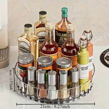 Clear Plastic Rotating Spice Rack, With 360-Degree Rotation, Multifunctional Organizer For Kitchen, Refrigerator, And Cabinet. - Clear B9908A - View 1