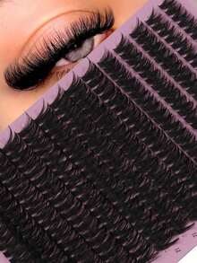 Lông mi giả 14 hàng màu nâu nhạt, độ dài 8-16mm, kiểu uốn D Russian Curl, từng sợi riêng lẻ, màu đen, dùng để trang điểm, nối mi, mi giả từng sợi, lông mi, mi giả. - D - Xem 6