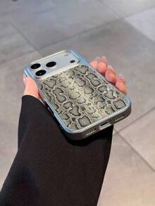 1 pieza Nuevo estuche de teléfono de TPU suave con patrón de piel de serpiente chapado de alta gama compatible con iPhone 17/17Pro/17ProMax/17Air/16/16Pro/16ProMax/16Plus/15/15Plus/15Pro/15ProMax/14/14Plus/14Pro/14ProMax/13/13Pro/13ProMax/12/12Pro/12ProMax/11/11ProMax, cubierta protectora anti-caídas y anti-colisiones - Multicolor - Ver 4