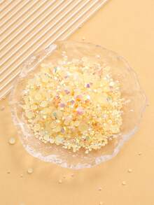 2MM-6MM 混合尺寸 2000顆/包 圓形平底樹脂水鑽 果凍糖 AB色 亮面亮片 DIY 寶石鑽石，可黏貼於衣物、包包、鞋子、馬克杯、瓶子、保溫杯、手機、DIY配件 - 香檳47 - 查看 4