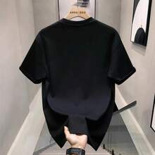 Camiseta de manga corta de estilo americano, moderna y elegante, de alta resistencia, para hombres jóvenes, ropa de calle de moda para el verano de 2025, top holgado de cuello redondo para hombres. 7WSX - 200 g de algodón puro - blanco - Ver 3