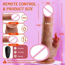 Heating Vibrating Telescopic Realistic Anal Dildos Machine 4 In 1 Thrusting Dildo Vibrator Women Sex Toys With Remote Control - 皮膚 - 查看 7