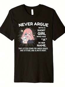Camiseta de manga corta para mujer, primavera-verano 2026 – Diseño de cuello redondo con corte holgado y estampado de dibujos animados. Hecho de tela suave y ligera con un excelente efecto de caída. Perfecto como regalo para el Día de la Madre. - Negro - Ver 8