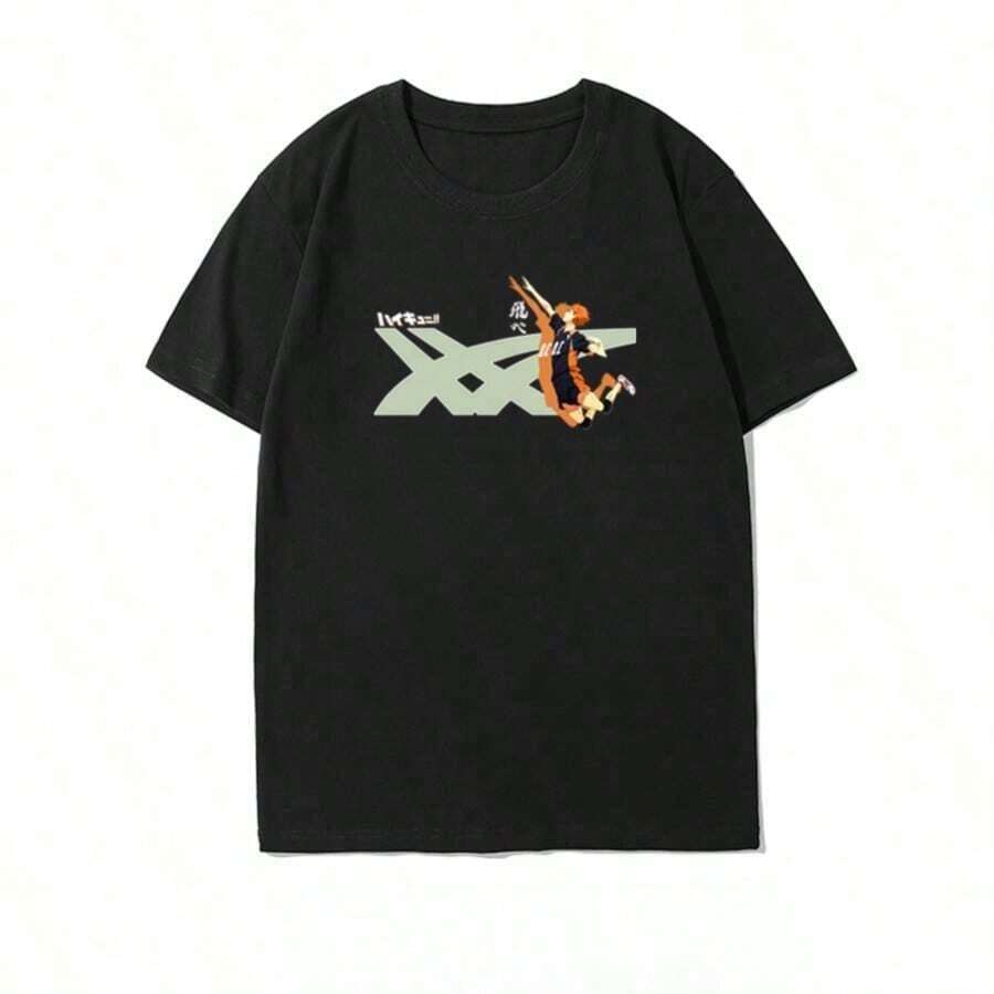 Cute Unisex Premium Casual T-Shirts, COOL SUMMER 2025, Luxury Short Sleeve T-Shirts For Men And Women, Soft Cotton Loose Fit Clothing, Novelty, Luxury Summer T-Shirt For Men With Graphic Print - 黑色 8 - 查看 1