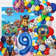 Paw Patrol Theme Birthday Party Decoration Set, Backdrop, Balloons, Number Balloons Suitable For 1-9 Years Old Birthday - Cartoon Balloons - View 12