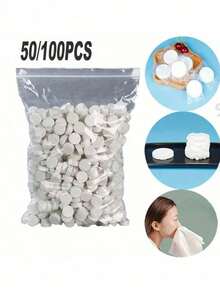 100pcs Compressed Towels - Large Capacity Portable Disposable Compressed Face Towels | Suitable For Outdoor Hiking, Camping, Travel - Christmas Bestseller. Disposable Compressed Towels, Clear Packaging , Portable Travel Compressed Face Towels, Makeup Remover Towels. - 彩色 - 查看 6