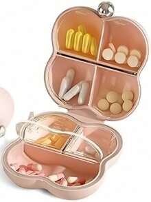 1pc 7-Compartment Floral Pattern Pill Box - Portable Medication Storage Container - Suitable For Elderly And Busy People - Great For Travel And Home Use - Ideal Gift For Family And Friends - View 10