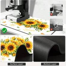 1pc Sunflower & Bee Pattern Absorbent Drying Mat, Suitable For Cafes And Home Use, Multi-Purpose Drainage Pad, Household Gift, Tabletop Decor - XYLSD-359 - View 10