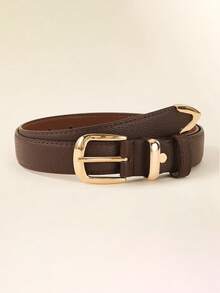 1/2pcs Solid Color Casual Vintage Elegant PU (Polyurethane) Versatile Daily Wear, Can Be Paired With Sweaters, Jeans And Jackets, Suitable For All Seasons - Multicolor - View 5