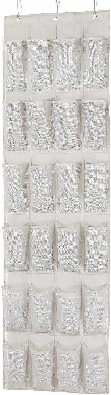 Zapatero colgante para colocar detrás de la puerta, modelo básico, 24 compartimentos, gris, 48 x 170,7 cm. - Ver 1