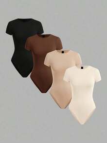 Body ajustado de color liso - Multicolor - Ver 1